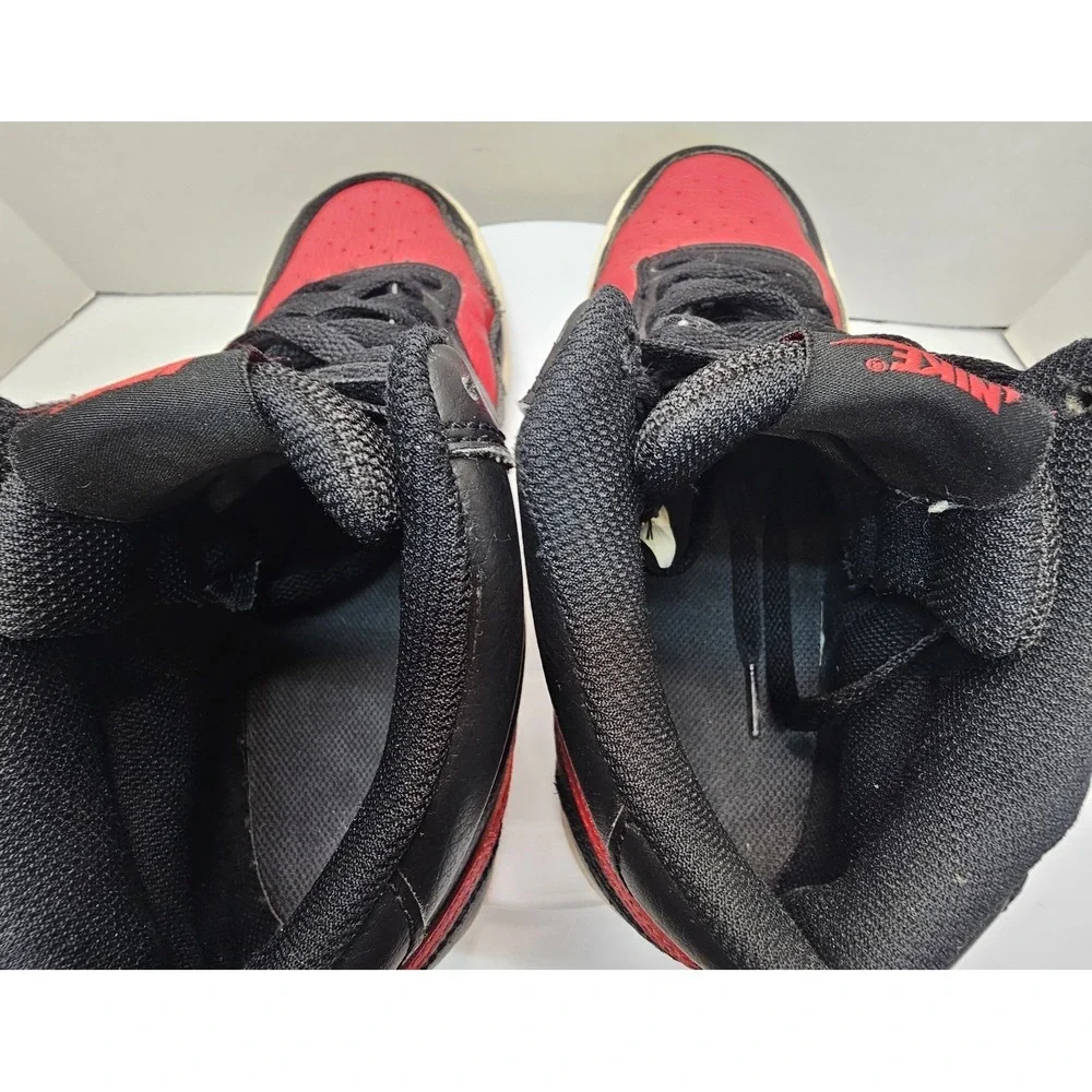 Nike Men's Court Vision Mid Shoes Size 7.5‎ DM8682-001 Black Red Sneakers
